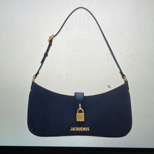 Jacquemus Navy Le Raphia ‘Le Bisou Cadenas’ Bag